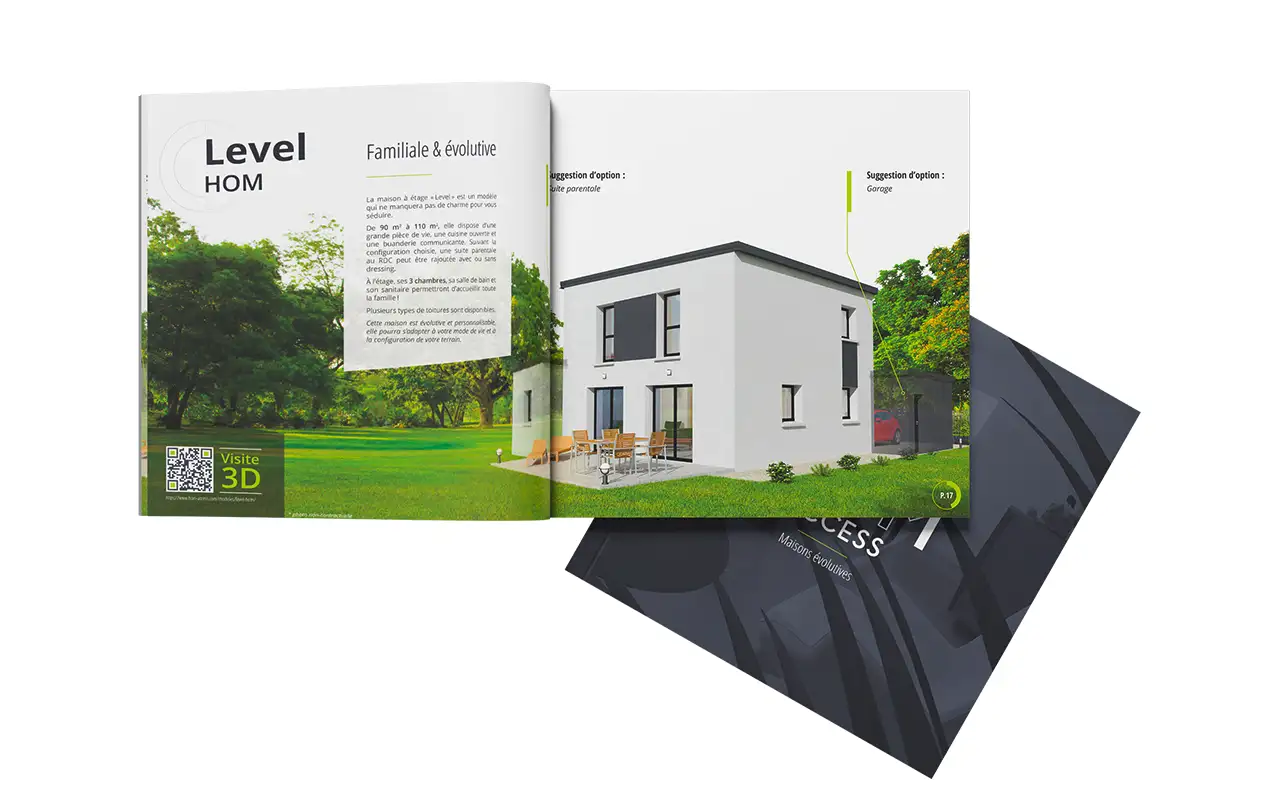 Vue 3D d'une maison HOM access